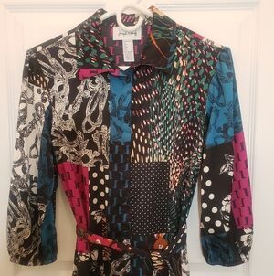 Joseph Ribkoff Abstract Print Shirt Dress